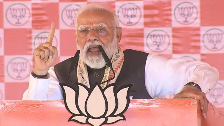 'Bihar Assembly Election 2025 a Battle Between Development and Jungle Raj', Says PM Narendra Modi During Public Address in Bettiah