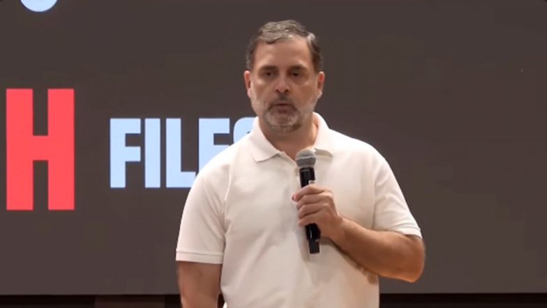 &lsquo;1 in 8 Voters in Haryana Are Fake&rsquo;: Rahul Gandhi Alleges Vote Theft in &lsquo;H Files&rsquo; Presser (Watch Video)