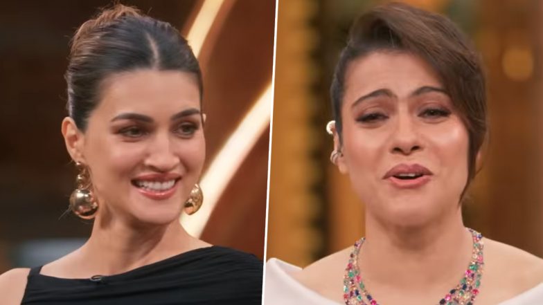 &lsquo;Two Much with Kajol and Twinkle&rsquo;: Kajol Recalls Her Funny First Impression of Kriti Sanon on &lsquo;Dilwale&rsquo; Sets