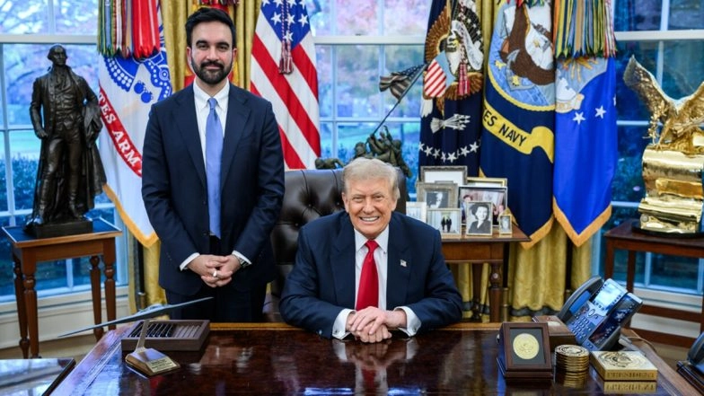 ‘Mamdani Can Do a Good Job’: Donald Trump Meets With New York City Mayor-Elect Zohran Mamdani at White House, Says ‘Helping Him to Make Everybody’s Dream Come True’ (Watch Video)