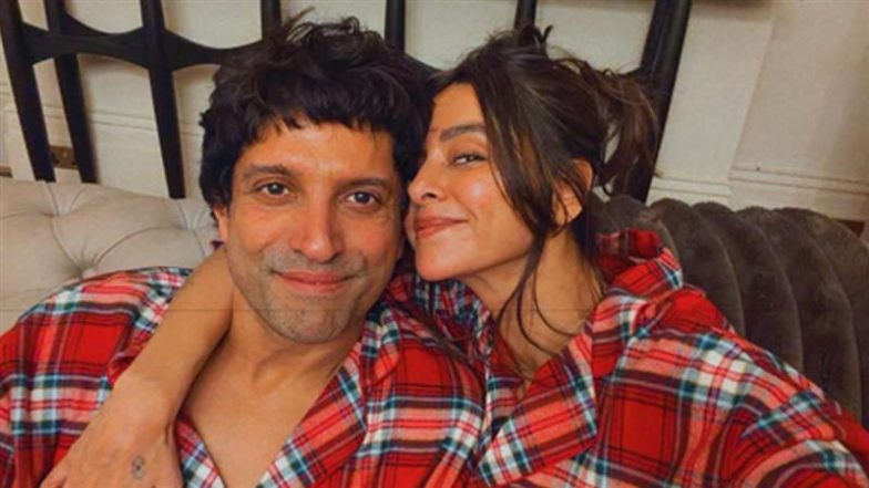 ‘The Most Beautiful Time of the Year’: Shibani Akhtar Twins With Husband Farhan Akhtar for Christmas 2025, Shares Adorable Festive Pics and Spreads Holiday Cheer (View Post)