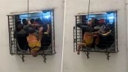 Surat Man Survives 10-Storey Fall After Getting Caught on 8th-Floor Window Grill, Heart-Stopping Video Surfaces