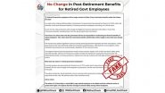 Govt Busts Fake WhatsApp News on Withdrawal of Post-Retirement Benefits, Including DA Hikes and 8th Pay Commission Revision, Under Finance Act