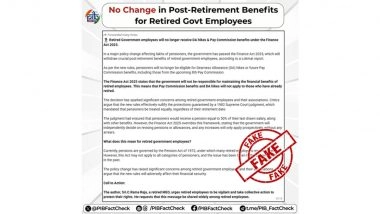 Govt Busts Fake Claims on Withdrawal of Post-Retirement Benefits Under Finance Act