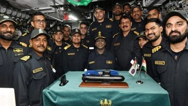 President Droupadi Murmu Undertakes Maiden Dived Sortie Aboard Indigenous Submarine INS Vaghsheer at Karwar Naval Base in Karnataka (See Pics)