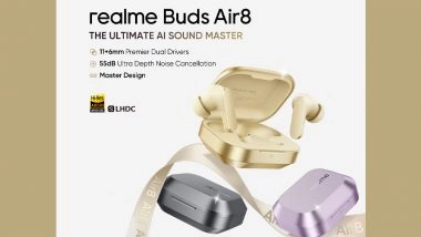 Realme Buds Air8 Launch in India Confirmed on January 6, 2025 Alongside Realme 16 Pro Series 5G; Check Confirmed Details
