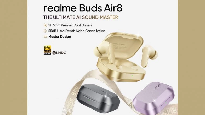 Realme Buds Air8 Launch in India Confirmed on January 6, 2026 Alongside Realme 16 Pro Series 5G; Check Confirmed Details