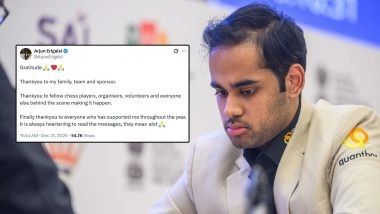 Indian GM Arjun Erigaisi Expresses Gratitude to Family, Team, Everyone Following Two Back-to-back Rapid, Blitz Bronze Medals