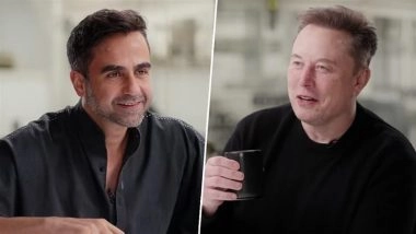 Nikhil Kamath-Elon Musk Podcast: US Billionaire Reveals Partner’s Indian Roots, Says ‘Shivon Is Half Indian, and of My Son‘s Middle Name Is Sekhar’ (Watch Video)