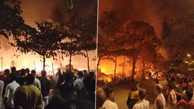 Mira Road Fire: Massive Blaze Breaks Out in Pleasant Park in Thane (See Pic and Video)