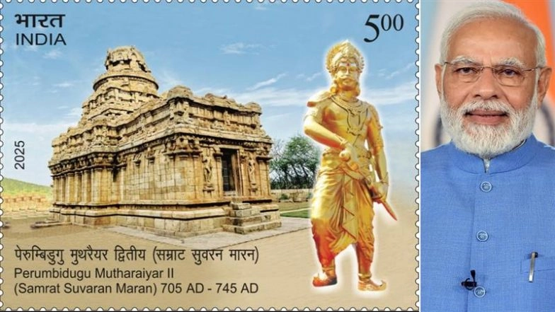 PM Narendra Modi Honours Emperor Perumbidugu Mutharaiyar With Special Postal Cover