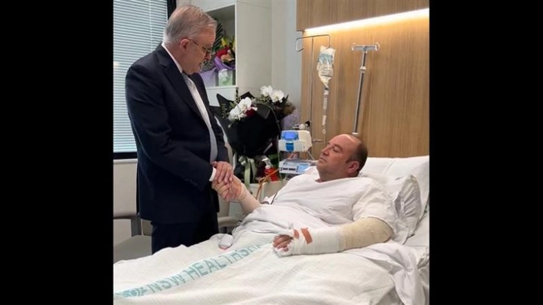 Bondi Beach Terror Attack: Australian PM Anthony Albanese Hails &lsquo;Hero&rsquo; Ahmed Al Ahmed for His Bravery, Calls for Unity (Watch Video)