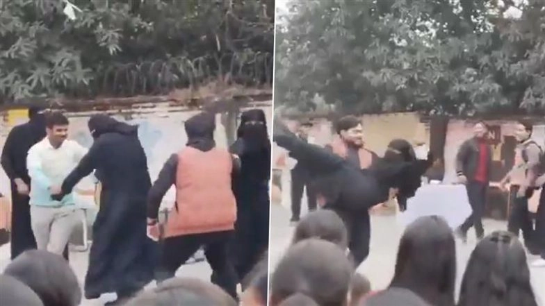 Uttar Pradesh: Men Dance in Burqas to Dhurandhar Song During School Event in Amroha, Probe Launched As Video Goes Viral