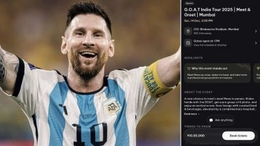 Lionel Messi's GOAT India Tour: INR 10 Lakh for A Handshake and Photo With Argentina Football Star
