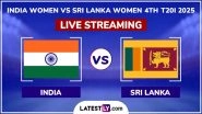 India Women vs Sri Lanka Women Live Streaming Online, 4th T20I 2025: How To Watch IND-W vs SL-W Cricket Match Free Live Telecast on TV?