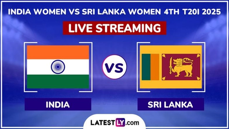 India Women vs Sri Lanka Women Live Streaming Online, 4th T20I 2025: How To Watch IND-W vs SL-W Cricket Match Free Live Telecast on TV?