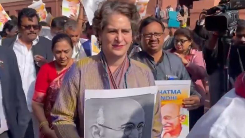 Parliament Winter Session 2025: Opposition Storms Lok Sabha Over MGNREGA Name Change, Priyanka Gandhi Flags Threat to Employment Guarantee (Watch Videos)