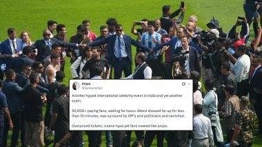 'Yet Another Scam': Unhappy Fans Lash Out At Organisers After Lionel Messi's GOAT India Tour Kolkata Leg Ends In Chaos At Salt Lake Stadium (Check Reactions)