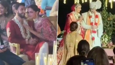 Ranveer Singh Takes a Break From ‘Dhurandhar’ Promotions To Join Deepika Padukone in Goa for Cousin’s Wedding; Couple’s Matching Red Outfits Win Hearts (Watch Video)