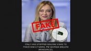 Italy Stopped Issuing Visas to Pakistani Citizens? Fact Check Reveals Truth About Viral Claim