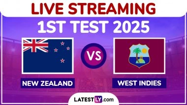 New Zealand vs West Indies Free Live Streaming Online, 1st Test 2025: How To Watch NZ vs WI Cricket Match Live Telecast on TV in India?