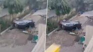 Ghaziabad Road Accident: 1 Killed After Car Crashes Through Railing, Falls off Flyover in Uttar Pradesh (Watch Video)
