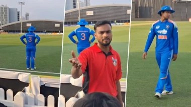 Pakistan Fan Doubts Vaibhav Suryavanshi's Age, Spectator Quizzes RR Opener About Turning 15 During IND U19 vs PAK U19 U-19 Asia Cup 2025 Match (Watch Video)