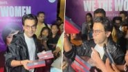 New Dad Rajkummar Rao Distributes Sweets to Paparazzi at Mumbai Event After Welcoming Baby Girl With Wife Patralekhaa; Actor&rsquo;s Sweet Gesture Goes Viral &ndash; Watch Video