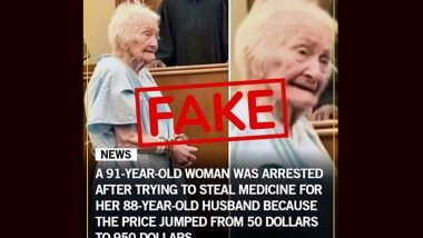 Was a 91-Year-Old Woman Get Arrested for Trying to Steal Medicine for Her Husband? Fact Check Reveals Truth Behind Viral Post