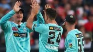 BBL 2025&ndash;26 Live Streaming Online Brisbane Heat vs Perth Scorchers: Watch Telecast of Big Bash League T20 Cricket Match on TV and Online
