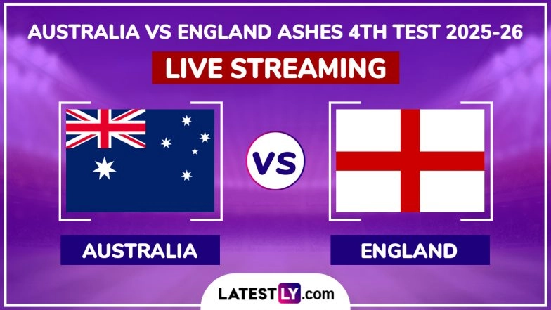 Australia vs England Ashes Free Live Streaming Online, 4th Test 2025-26: How To Watch AUS vs ENG Cricket Match Live Telecast on TV?