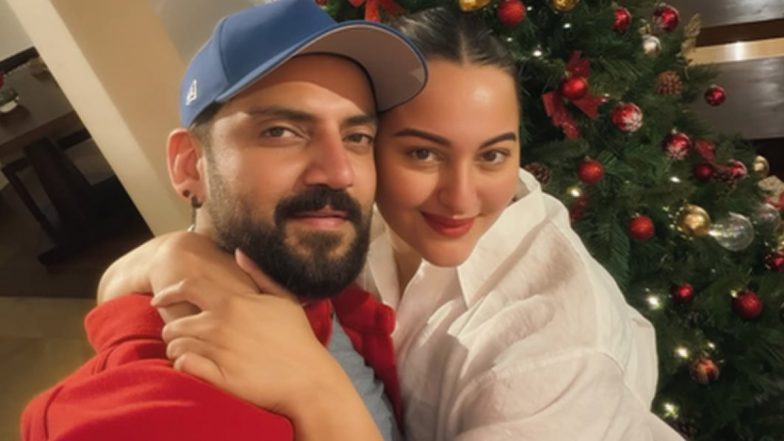 ‘Wish You a Holly Jolly Christmas’: Sonakshi Sinha Rings in Christmas 2025 With Husband Zaheer Iqbal, Shares Romantic Festive Pics and Spreads Holiday Cheer (View Post)