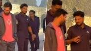 Kuldeep Yadav Shoots for Commercial With Lionel Messi; Indian Cricketer Seen Gesturing About Height In Viral Clip With Argentina Football Icon (Watch Video) Kuldeep Yadav Shoots for Commercial With Lionel Messi; Indian Cricketer Seen Gesturing About Height In Viral Clip With Argentina Football Icon (Watch Video)