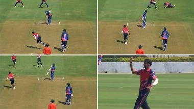 Nitish Kumar Reddy Hat-Trick Video: Watch India All-Rounder Dismiss Harsh Gawali, Harpreet Bhatia and Rajat Patidar During Madhya Pradesh vs Andhra SMAT 2025 Match