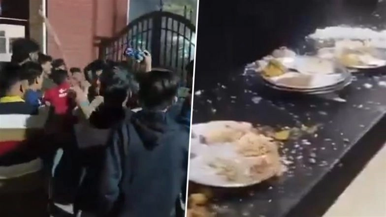 Greater Noida: Fight Erupts Between Students and Canteen Staff at Mangalmay College Over Worms Found in Chole Bhature, Video Goes Viral
