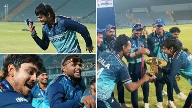 Ishan Kishan and Co Perform Akshaye Khanna&rsquo;s Viral Dance Step From Dhurandhar To Celebrate Jharkhand&rsquo;s Maiden Syed Mushtaq Ali Trophy Title (Watch Video)