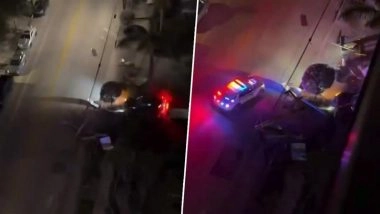 Ferrari Purosangue Crash in Miami: Thief Rams Stolen Luxury SUV Into Utility Pole During Florida Police Chase in US (Watch Video)