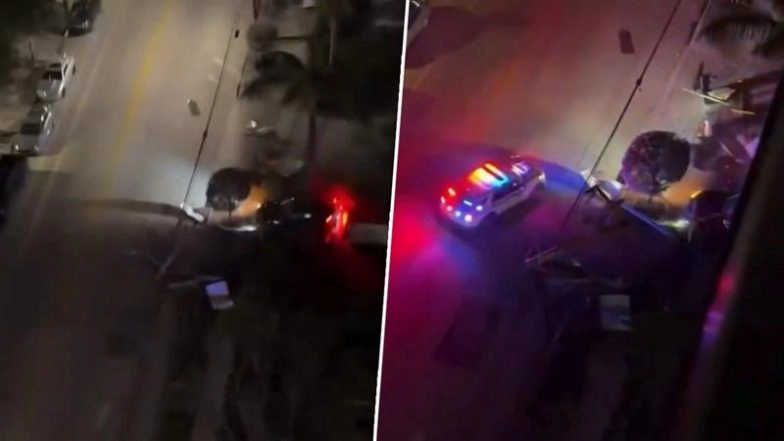 Ferrari Purosangue Crash in Miami: Thief Rams Stolen Luxury SUV Into Utility Pole During Florida Police Chase in US (Watch Video)