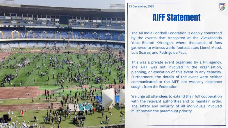 'Not Involved in Organising, Planning, or Execution in Any Capacity': AIFF on Chaos During Lionel Messi's GOAT India Tour Event in Kolkata