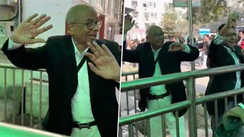 Rakesh Kishore Attacked: Advocate Who Hurled Shoe at Former CJI BR Gavai Attacked With Slippers in Delhi’s Karkardooma Court, Video Surfaces