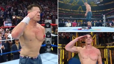 John Cena Retires: 17-Time World Champion Lays Down His Iconic Wristbands and Shoes In-Ring, Drawing Close To A Legendary Wrestling Career (Watch Video)