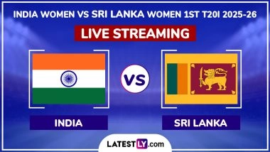 India Women vs Sri Lanka Women Live Streaming Online, 1st T20I 2025: How To Watch IND-W vs SL-W Cricket Match Free Live Telecast on TV?