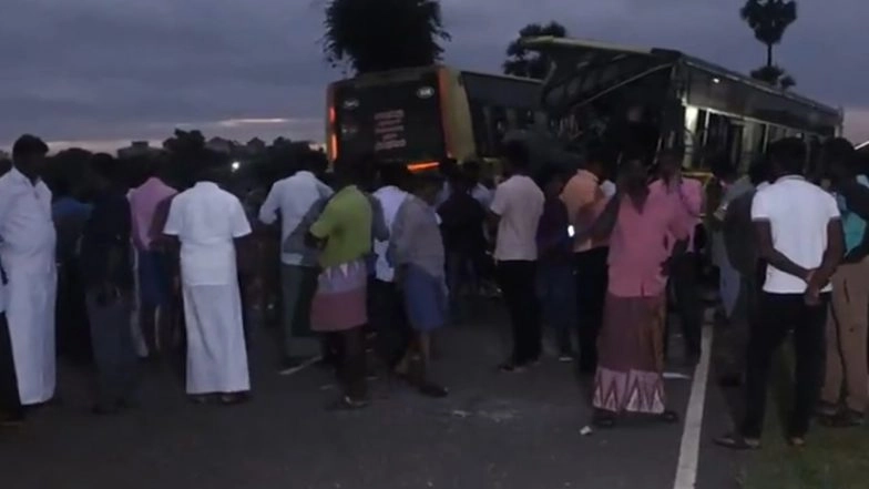 India News | TN: Govt Gives ₹3 Lakh Relief Assistance to Next of Kin of Sivaganga Bus Accident Victims; Postmortem of 3 Bodies Completed