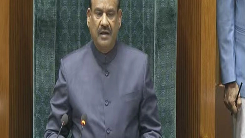 India News | Lok Sabha Adjourned Till 12 PM Amid Opposition Protests, Speaker Urges MPs to Maintain Decorum