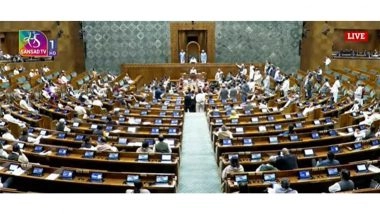 India News | Lok Sabha Adjourned for the Day Amid Continued Sloganeering by Opposition MPs