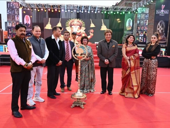 Business News | Prof. S. P. Singh Baghel, Raj Babbar & Dignitaries Grace NAVRAS 2025 at Pt. Uma Dutt Public School EuroKids International Dholpur Centre
