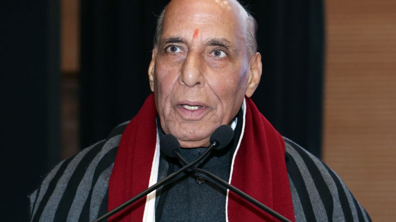 India News | Gujarat: Rajnath Singh to Address 'Sardar Sabha' Tomorrow, Commemorating Sardar Patel's 150th Birth Anniversary
