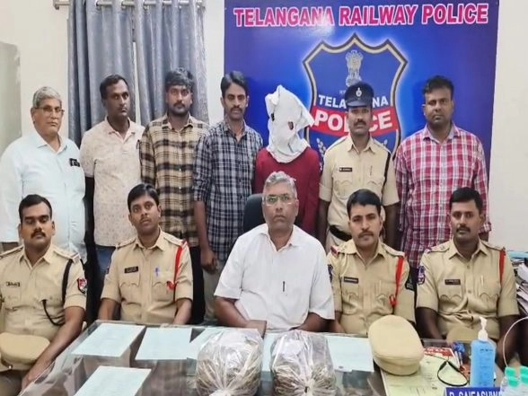 India News | Andhra: Ganja Smuggling Racket Busted; Habitual Offender Held with 4.1 Kg Contraband