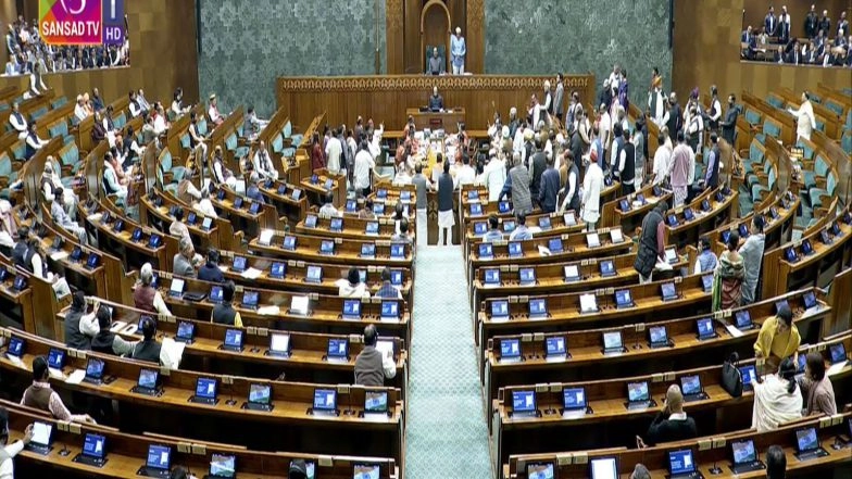 India News | Lok Sabha Adjourned Till Noon Amid Opposition Sloganeering