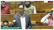 India News | Rijiju Urges Opposition to Maintain Discipline in Parliament Amid Protests over Special Intensive Revision of Electoral Rolls